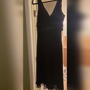 Evan Picone black dress side tie